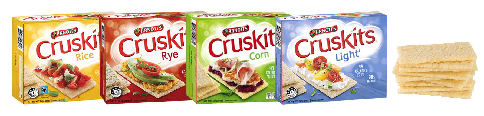 Cruskits boxes Rice Rye Corn Light varieties 