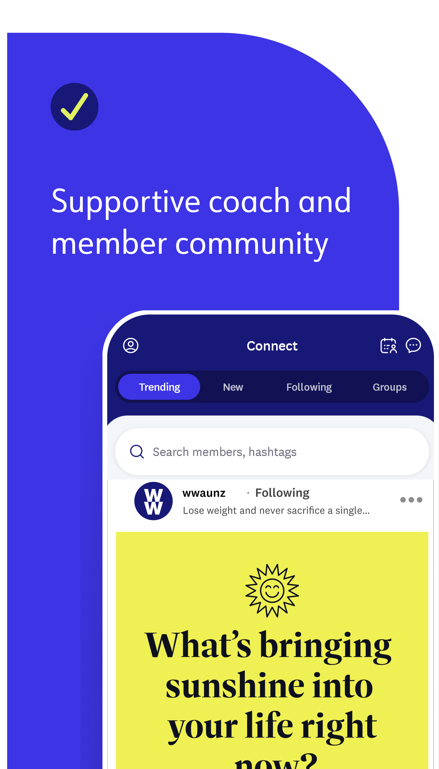 supportive coach and member community 