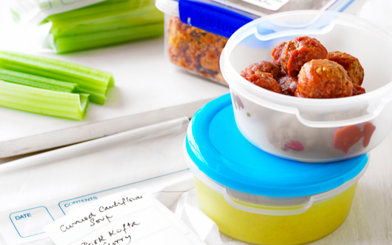 Meal prep labeling containers