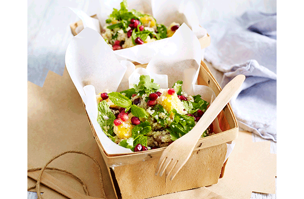 Mango and pomegranate tabouli