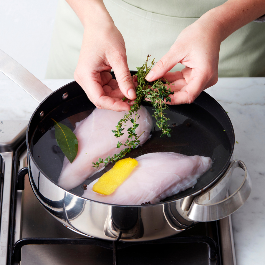 How to poach chicken breast step 1