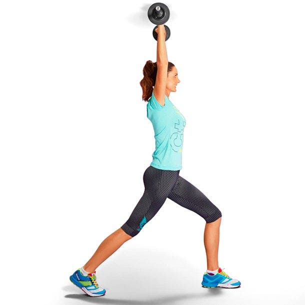 Lunge with shoulder press