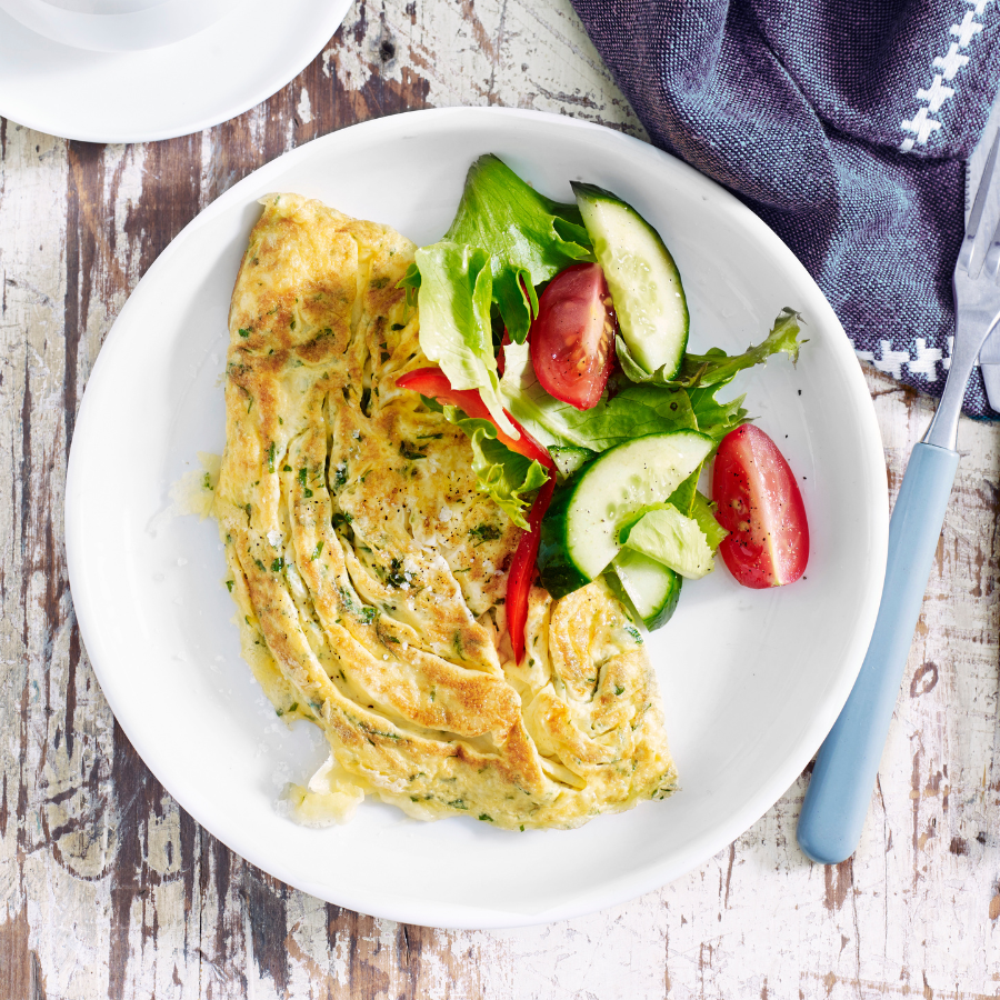 Cheese and herb omelette Cheese and herb omelette