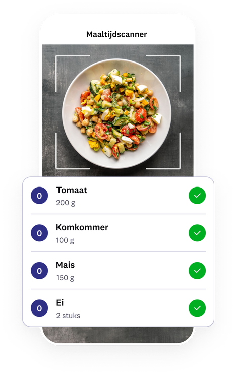 app preview of the food scanner