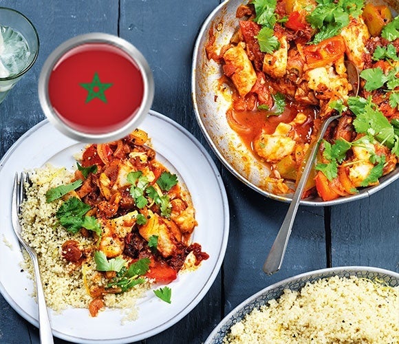 Aubergines farcies et couscous