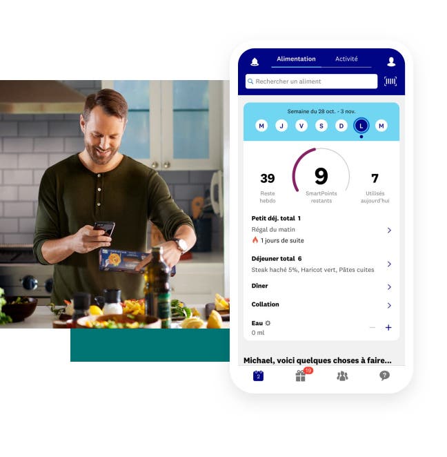 Man scant barcodes met de WW app