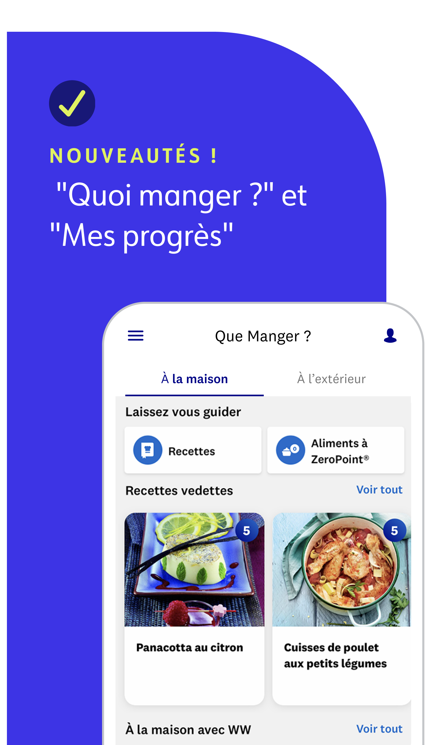 NOUVEAUTÉS ! "Quoi manger et "Mes progrès"