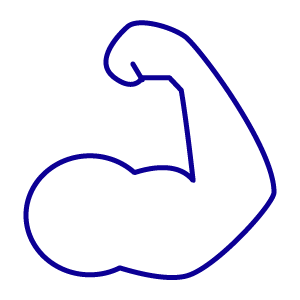 Icon of an arm flexing the bicep muscle