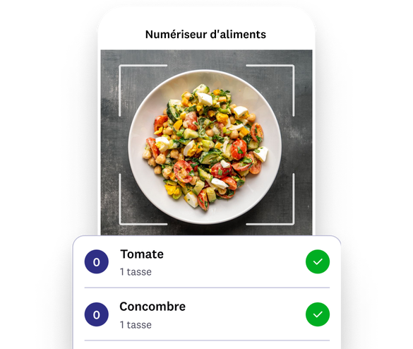 app preview of the food scanner