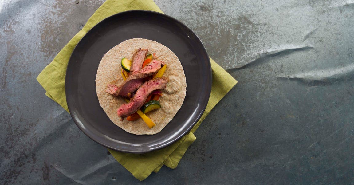 <strong>Fajitas au bifteck et au piment ancho grillés</strong>