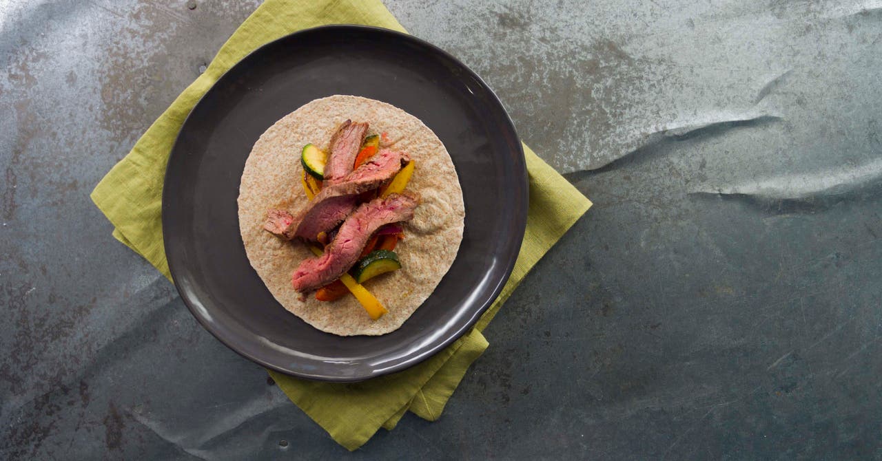 <strong>Fajitas au bifteck et au piment ancho grillés</strong>