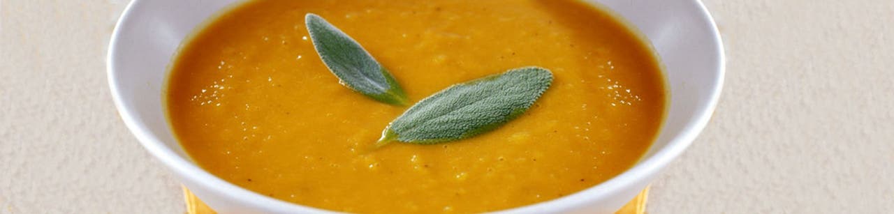 Soupe aux pommes et courge