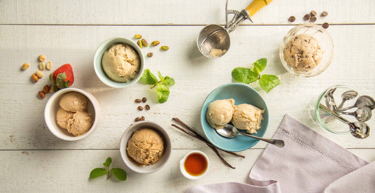 Crème glacée de banane à zéro Points de base et ses cinq saveurs