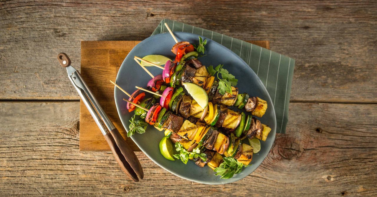 Brochettes de bœuf à l'ananas