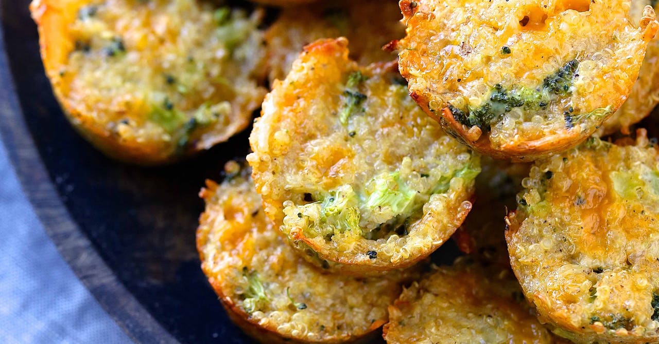 Broccoli and Cheddar Quinoa Bites