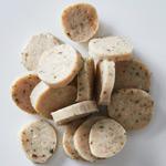 85 g (3 oz) de saucisse de poulet précuite, sautée et tranchée 85 g (3 oz) de saucisse de poulet précuite, sautée et tranchée