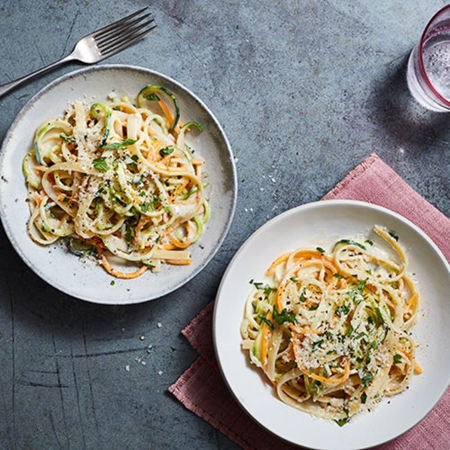 Tricolor Fettuccine Alfredo