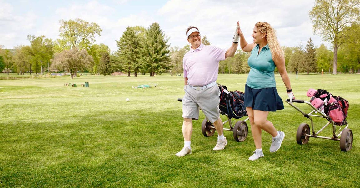 Points-friendly snacks and beverages for the golf course