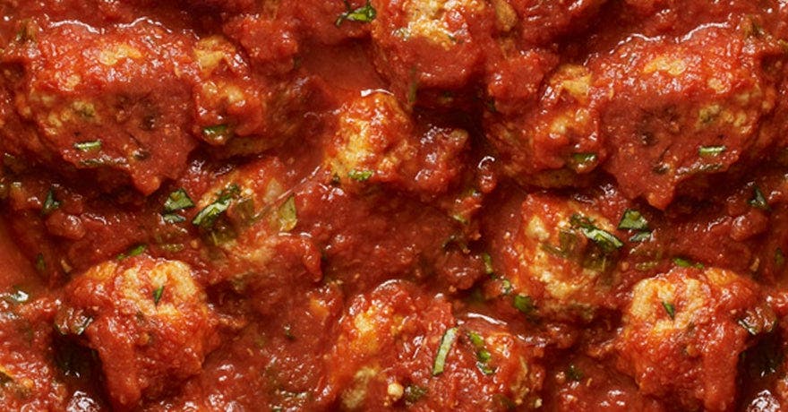 Sauce marinara de grand-maman aux boulettes de dinde