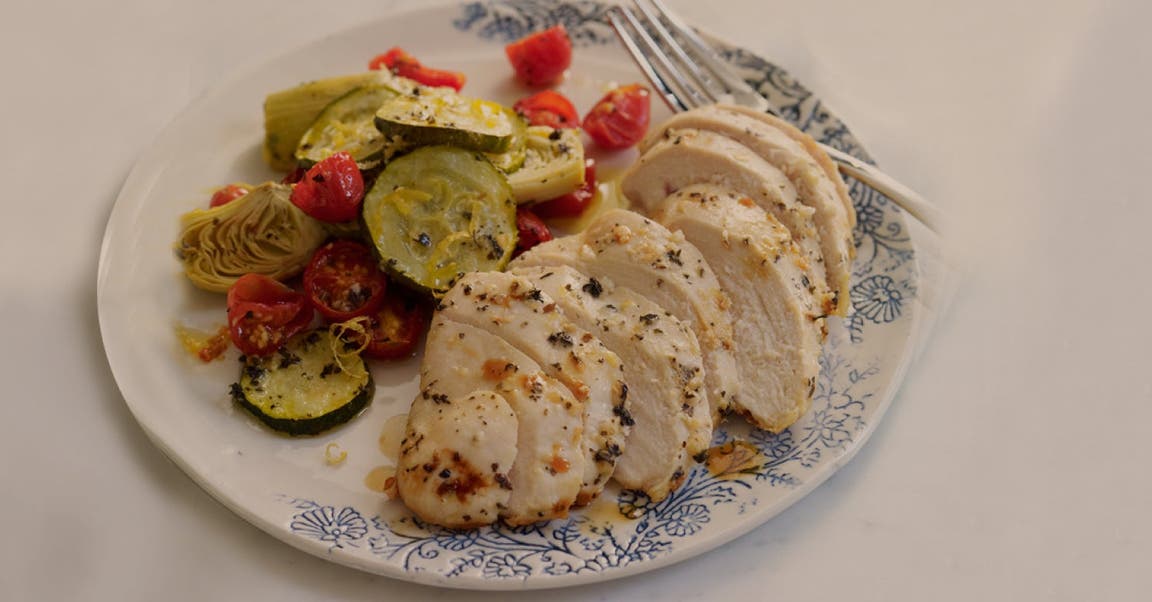 Roasted Greek-Style Chicken and Vegetables