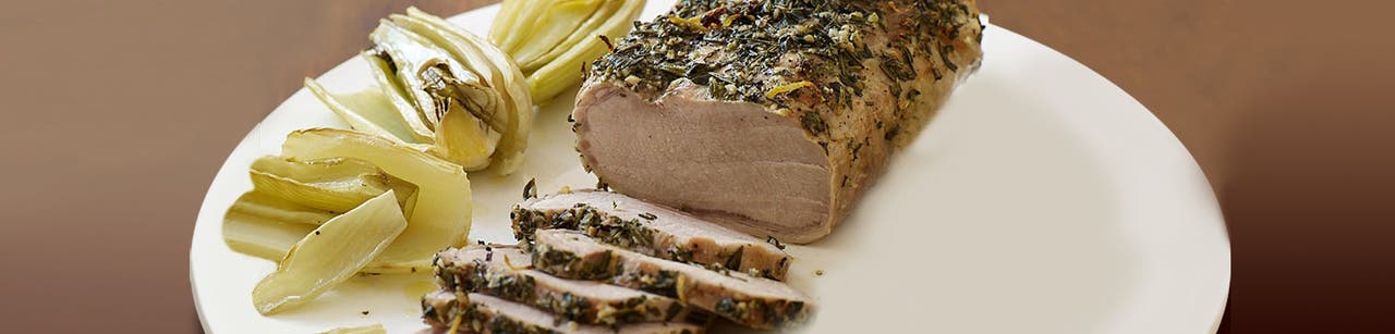 Greek-Style Pork Loin with Fennel, Lemon and Herbs