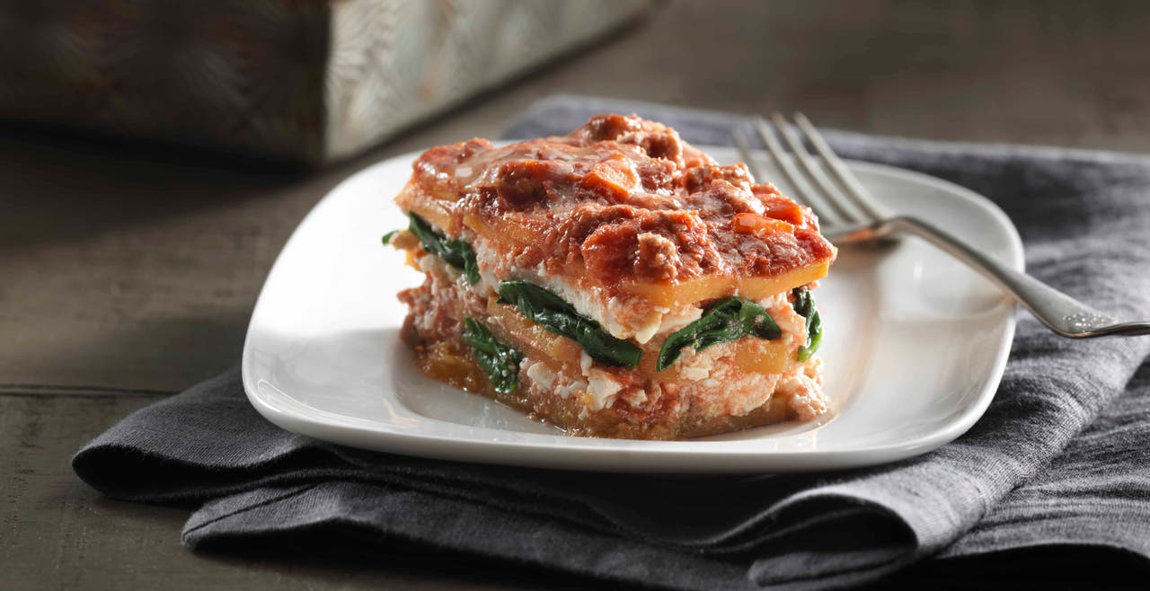 Lasagne à la courge musquée et à la sauce Ragu à la dinde