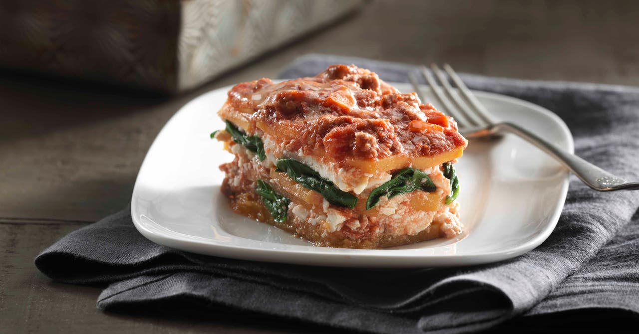 Lasagne à la courge musquée et à la sauce Ragu à la dinde