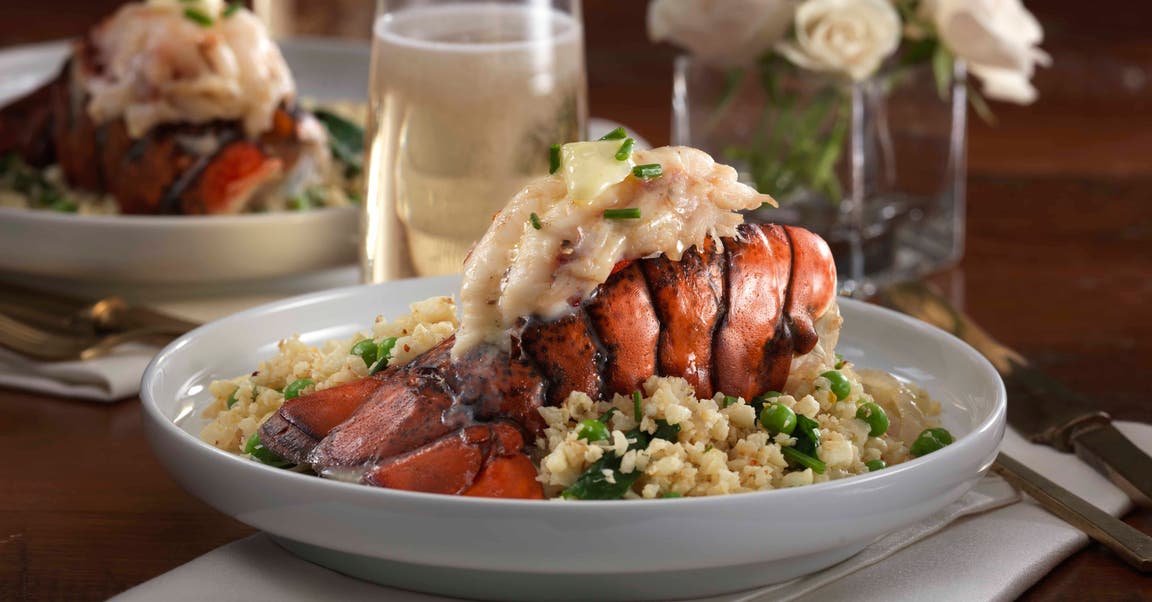 « Risotto » au chou-fleur avec queue de homard