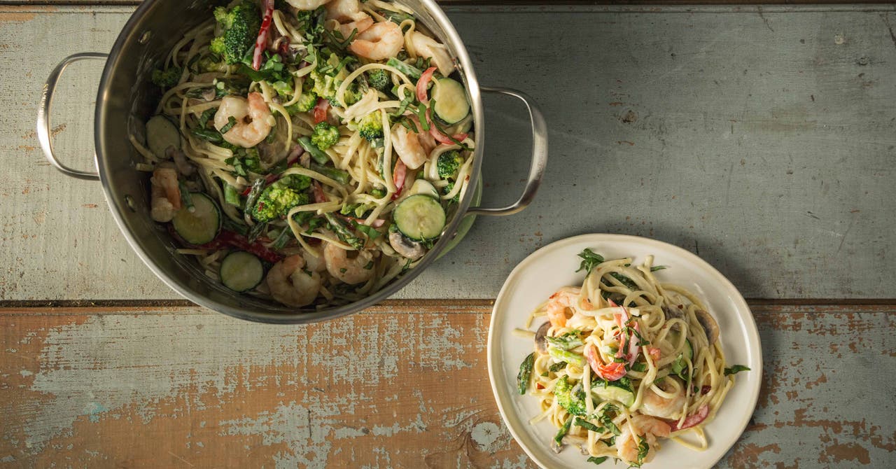 One-pot pasta primavera