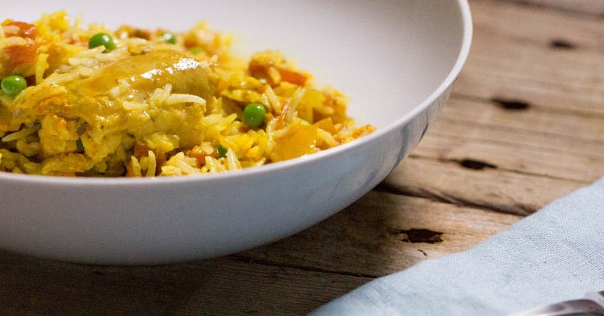 Paella au poulet à la mijoteuse