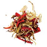 250 ml (1 tasse) de légumes grillés avec de l'enduit à cuisson, coupés en morceaux 250 ml (1 tasse) de légumes grillés avec de l'enduit à cuisson, coupés en morceaux