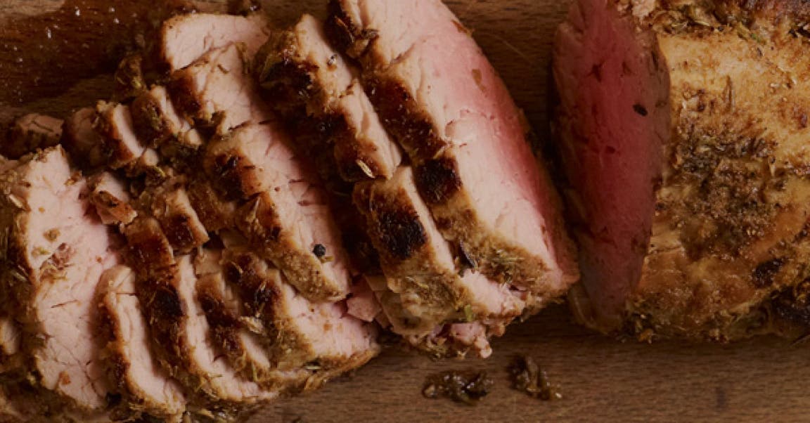 Filet de porc rôti en croûte d’épices