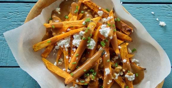 Poutine aux patates douces