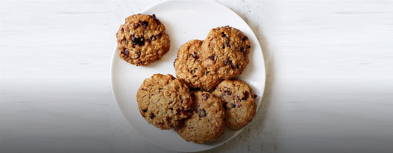 Biscuits à l’avoine, aux canneberges et au gingembre