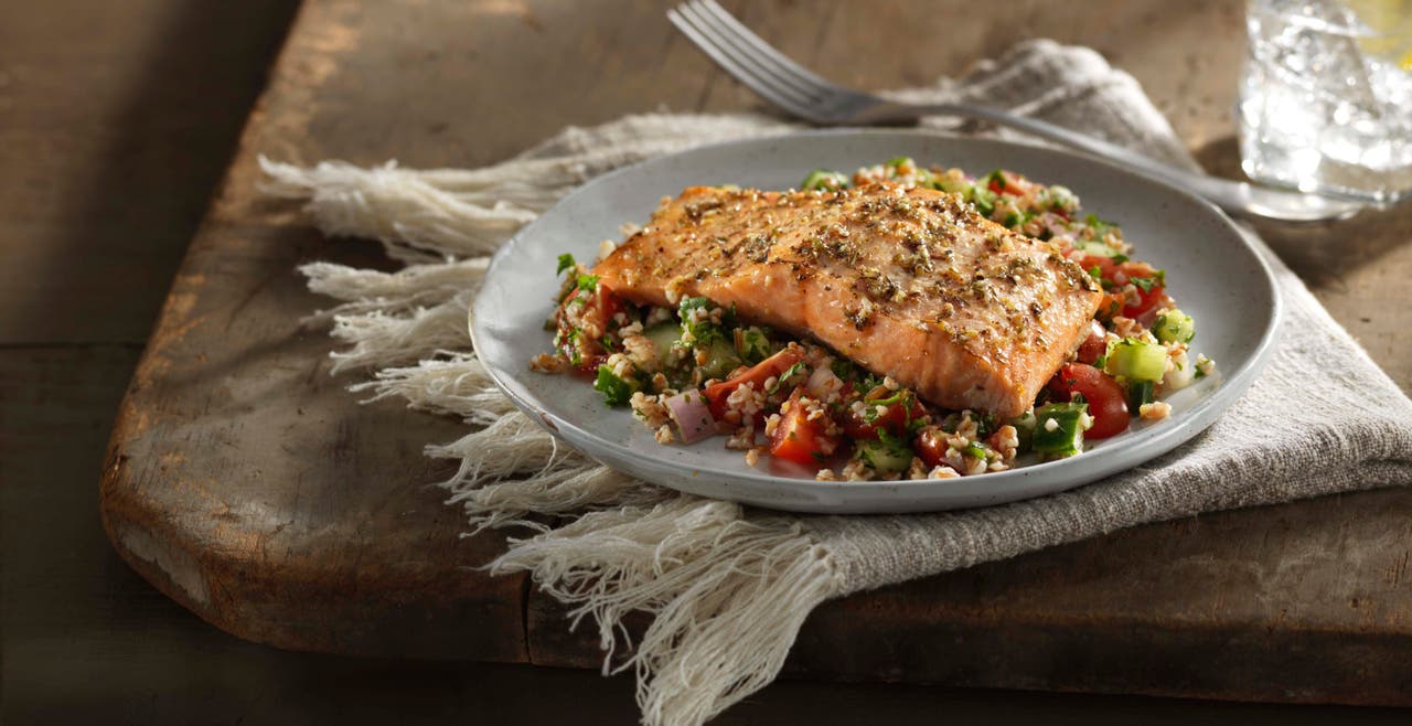 Za’atar Salmon Tabbouleh