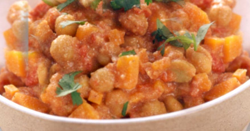 Pois chiches au cari du sud de l'Inde
