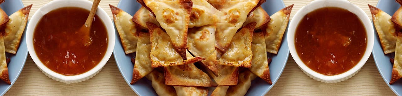 Wontons croustillants au porc et aux crevettes à la thaïlandaise