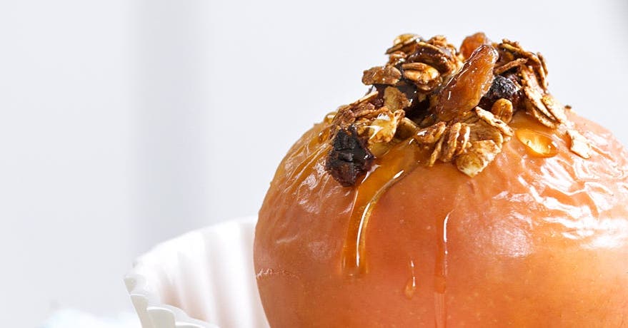 Schneller Bratapfel mit Rosinen
