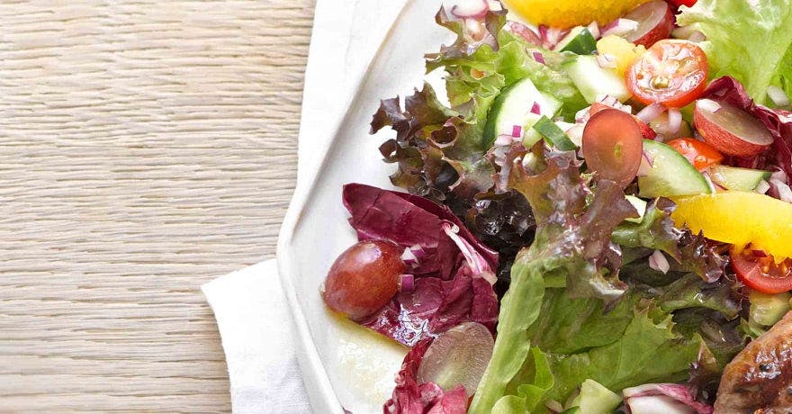 Tranche de bœuf sur salade