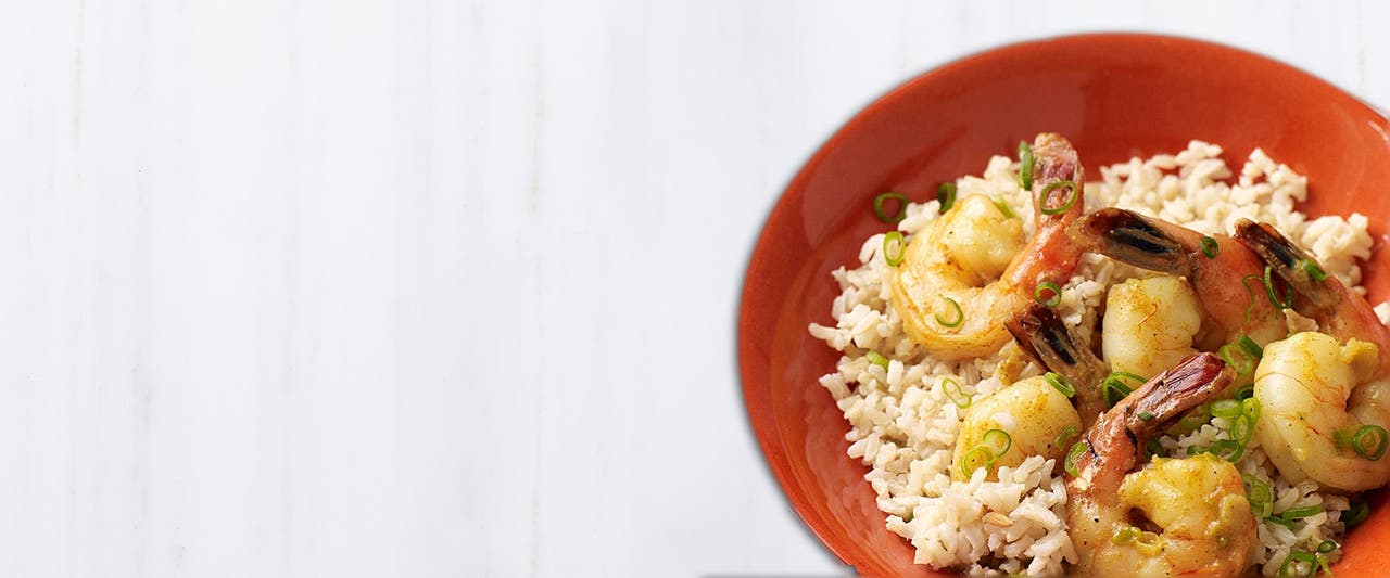 Crevettes curry et coco