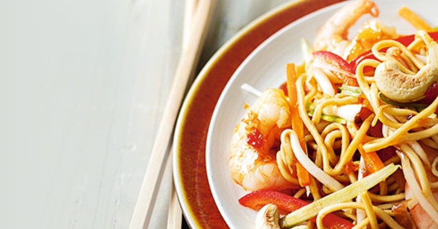 Asiatischer Salat mit Crevetten