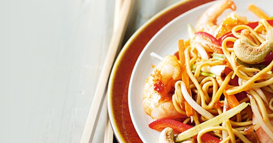 Asiatischer Salat mit Crevetten