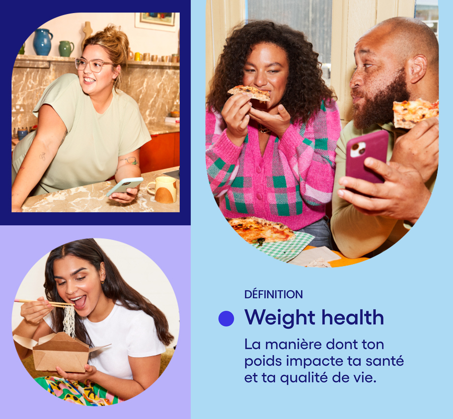 DÉFINITION Weight Health La manière dont ton poids impacte ta santé et ta qualité de vie.