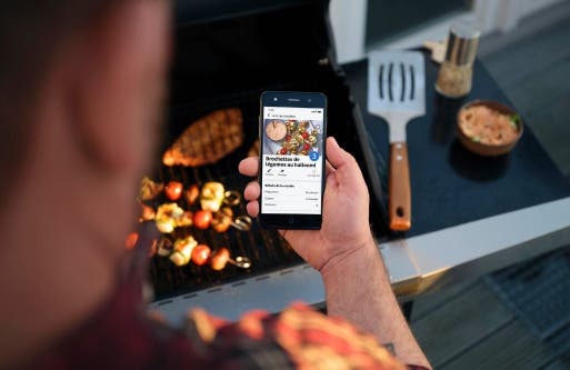 Une recette de grillades dans l'app WW