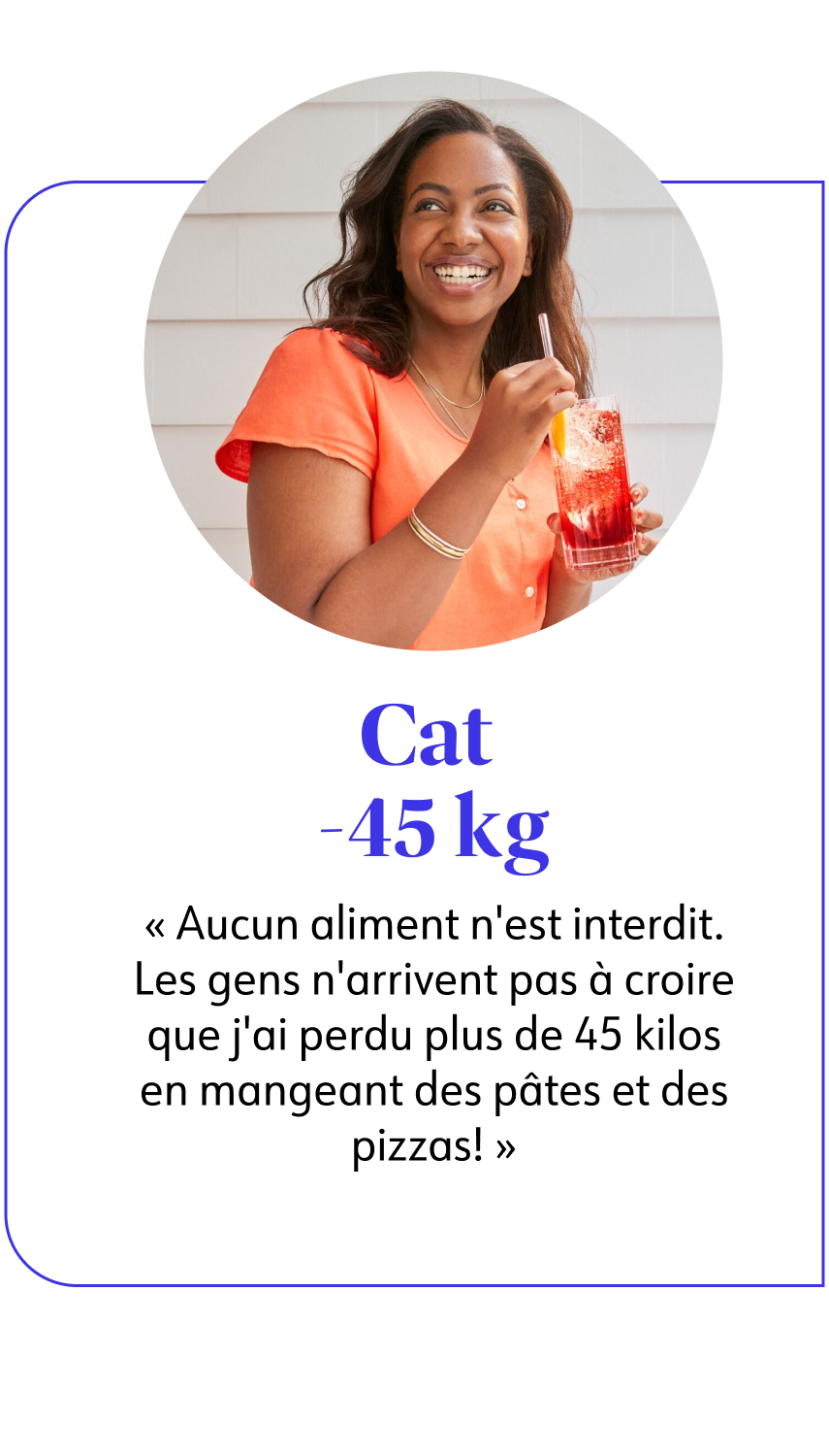 Cat a perdu 45 kg avec WW. Elle témoigne: aucun aliment n'est interdit. J'ai perdu du poids en mangeant des pâtes et de la pizza!