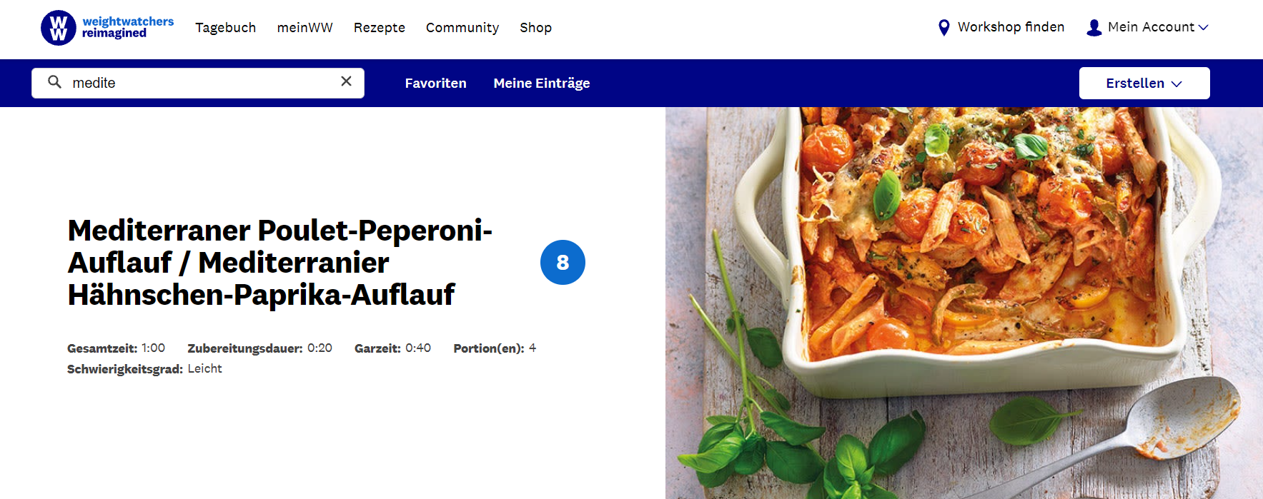 Mediterraner Poulet-Peperoni-Auflauf / Mediterranier Hähnschen-Paprika-Auflauf