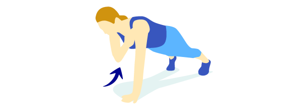 Hoher Stütz mit Schultertippen/High Plank + Shoulder Tap