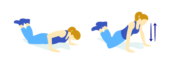 Liegestütz auf Knien/Knee Push-up Liegestütz auf Knien/Knee Push-up