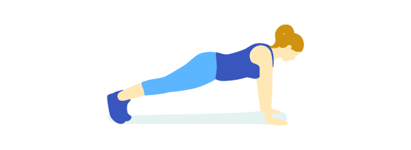 Liegestützposition/Straight-arm Plank