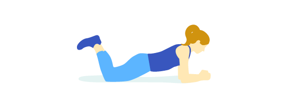 Unterarmstütz auf Knien/Knee Plank Unterarmstütz auf Knien/Knee Plank